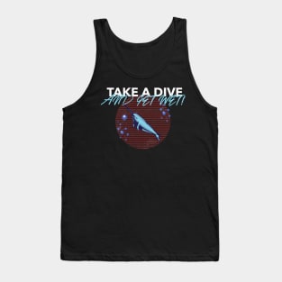 Take A Dive And Get Wet! Funny Narwhal Diving Tank Top